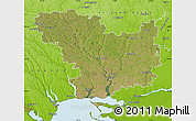 Satellite Map of Mykolayivs'ka, physical outside
