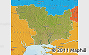 Satellite Map of Mykolayivs'ka, political outside