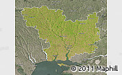 Satellite Map of Mykolayivs'ka, semi-desaturated