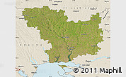 Satellite Map of Mykolayivs'ka, shaded relief outside