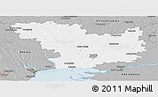 Gray Panoramic Map of Mykolayivs'ka