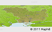 Satellite Panoramic Map of Mykolayivs'ka, physical outside