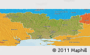 Satellite Panoramic Map of Mykolayivs'ka, political outside