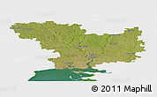 Satellite Panoramic Map of Mykolayivs'ka, single color outside
