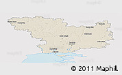 Shaded Relief Panoramic Map of Mykolayivs'ka, single color outside