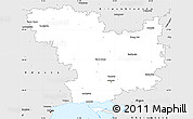 Silver Style Simple Map of Mykolayivs'ka