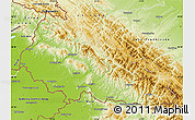 Physical Map of Zakarpats'ka