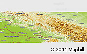 Physical Panoramic Map of Zakarpats'ka