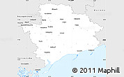 Silver Style Simple Map of Zaporiz'ka