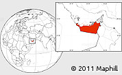 Blank Location Map of Abu Dhabi, highlighted country