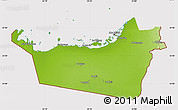 Physical Map of Abu Dhabi, cropped outside