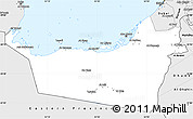 Silver Style Simple Map of Abu Dhabi