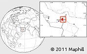 Blank Location Map of Dubai