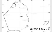 Blank Simple Map of Dubai, cropped outside