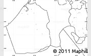 Blank Simple Map of Dubai, no labels