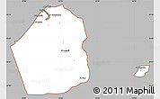 Gray Simple Map of Dubai, cropped outside