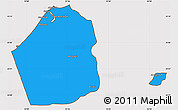 Political Simple Map of Dubai, cropped outside