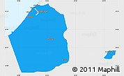 Political Simple Map of Dubai, single color outside