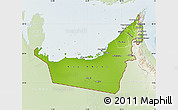 Physical Map of United Arab Emirates, lighten