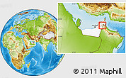 Physical Location Map of Neutral Zone, highlighted country, within the entire country