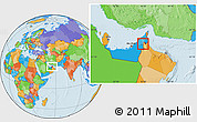 Political Location Map of Neutral Zone