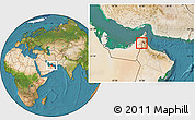 Satellite Location Map of Neutral Zone