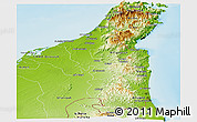 Physical Panoramic Map of Ras Al Khaymah