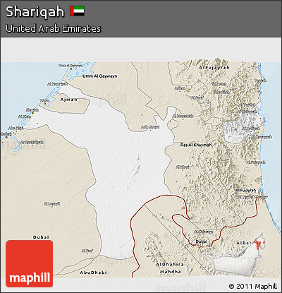 Classic Style 3D Map of Shariqah