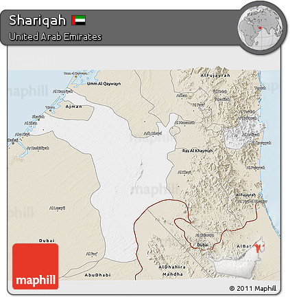 Classic Style 3D Map of Shariqah