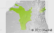 Physical 3D Map of Shariqah, lighten, desaturated