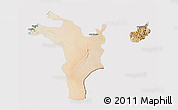 Satellite 3D Map of Shariqah, cropped outside