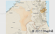 Satellite 3D Map of Shariqah, shaded relief outside