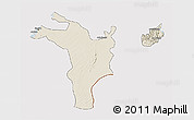 Shaded Relief 3D Map of Shariqah, cropped outside