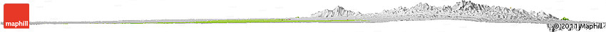 Physical Horizon Map of Shariqah, lighten, desaturated