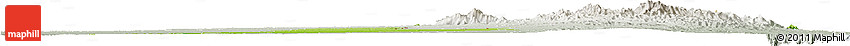 Physical Horizon Map of Shariqah, lighten, semi-desaturated