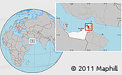 Gray Location Map of Shariqah, highlighted country