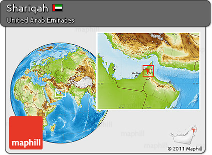 Physical Location Map of Shariqah