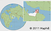 Savanna Style Location Map of Shariqah, highlighted country