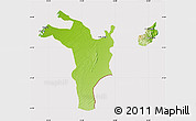 Physical Map of Shariqah, cropped outside