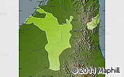 Physical Map of Shariqah, darken