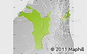 Physical Map of Shariqah, lighten, desaturated