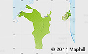 Physical Map of Shariqah, single color outside