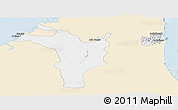 Classic Style Panoramic Map of Shariqah, single color outside