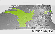 Physical Panoramic Map of Shariqah, desaturated