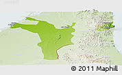 Physical Panoramic Map of Shariqah, lighten