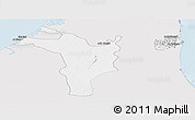 Silver Style Panoramic Map of Shariqah, single color outside