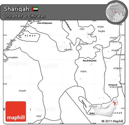 Blank Simple Map of Shariqah