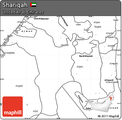 Blank Simple Map of Shariqah
