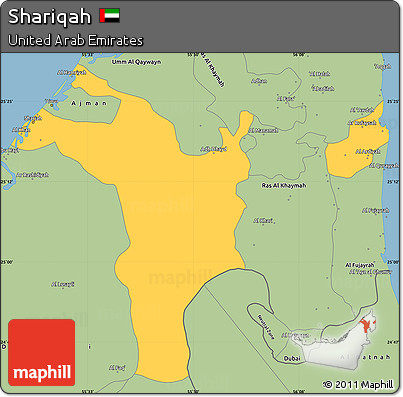 Savanna Style Simple Map of Shariqah