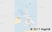 Classic Style 3D Map of United Kingdom, single color outside
